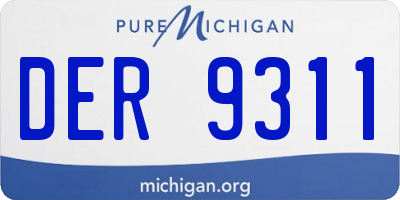 MI license plate DER9311