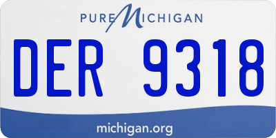 MI license plate DER9318