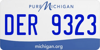 MI license plate DER9323