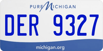 MI license plate DER9327