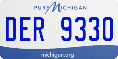 MI license plate DER9330