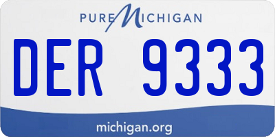 MI license plate DER9333