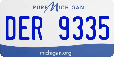 MI license plate DER9335
