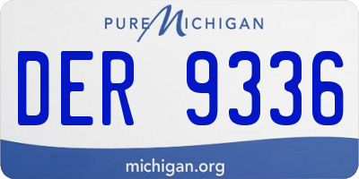MI license plate DER9336