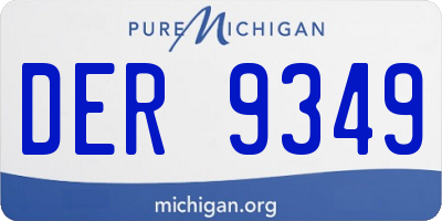 MI license plate DER9349