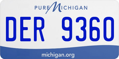 MI license plate DER9360