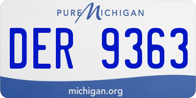 MI license plate DER9363