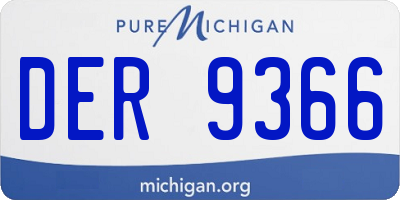 MI license plate DER9366