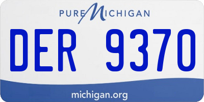 MI license plate DER9370