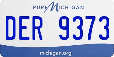 MI license plate DER9373