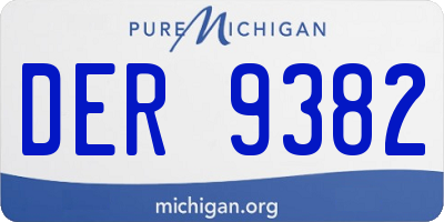 MI license plate DER9382