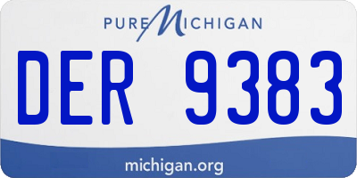MI license plate DER9383