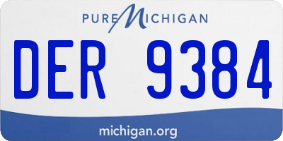MI license plate DER9384