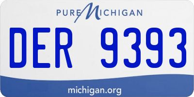 MI license plate DER9393