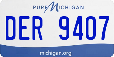 MI license plate DER9407