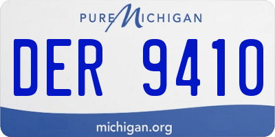 MI license plate DER9410
