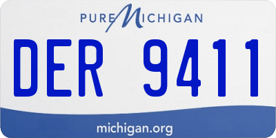 MI license plate DER9411