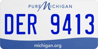 MI license plate DER9413