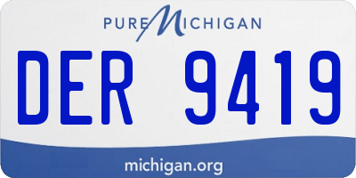 MI license plate DER9419