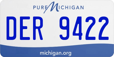 MI license plate DER9422