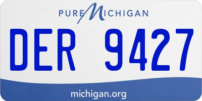 MI license plate DER9427