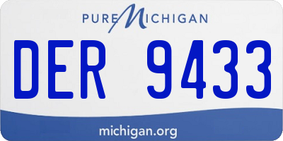 MI license plate DER9433