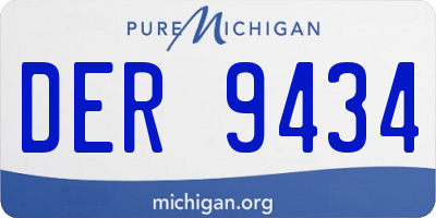 MI license plate DER9434