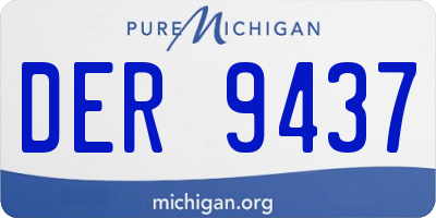 MI license plate DER9437