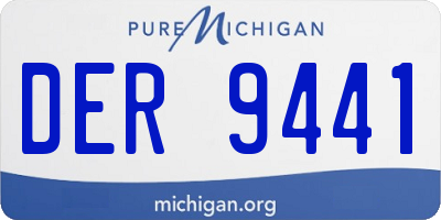 MI license plate DER9441