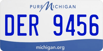 MI license plate DER9456