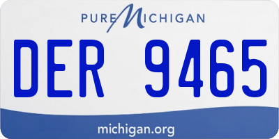 MI license plate DER9465