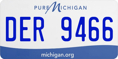 MI license plate DER9466
