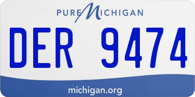 MI license plate DER9474