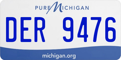 MI license plate DER9476