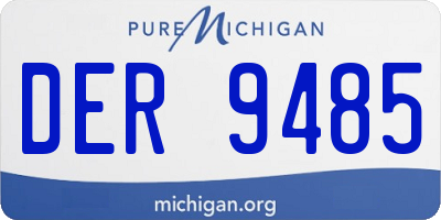 MI license plate DER9485