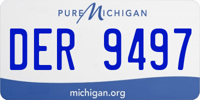 MI license plate DER9497