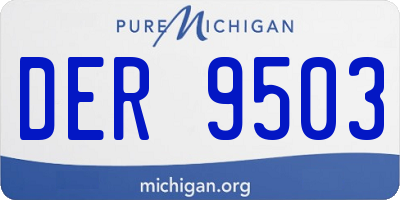 MI license plate DER9503