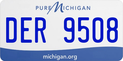MI license plate DER9508