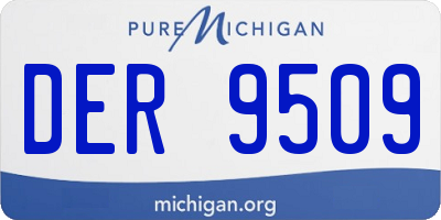MI license plate DER9509