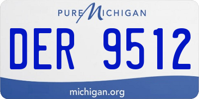 MI license plate DER9512