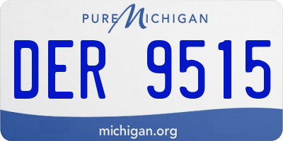 MI license plate DER9515