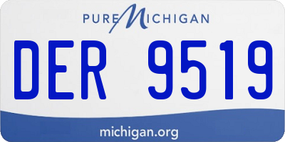 MI license plate DER9519
