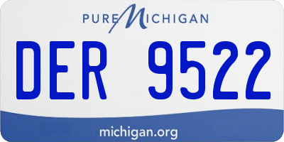 MI license plate DER9522