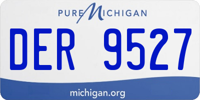 MI license plate DER9527