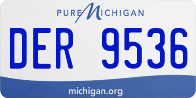 MI license plate DER9536