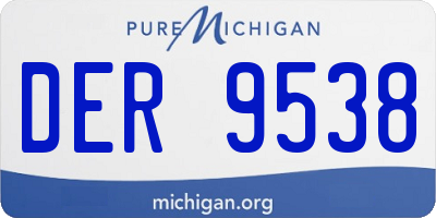 MI license plate DER9538