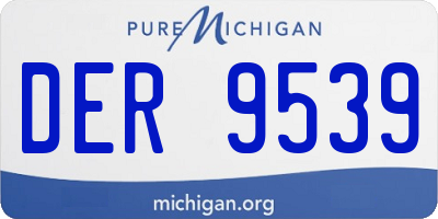 MI license plate DER9539