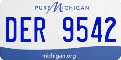 MI license plate DER9542
