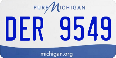 MI license plate DER9549