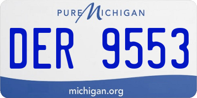 MI license plate DER9553